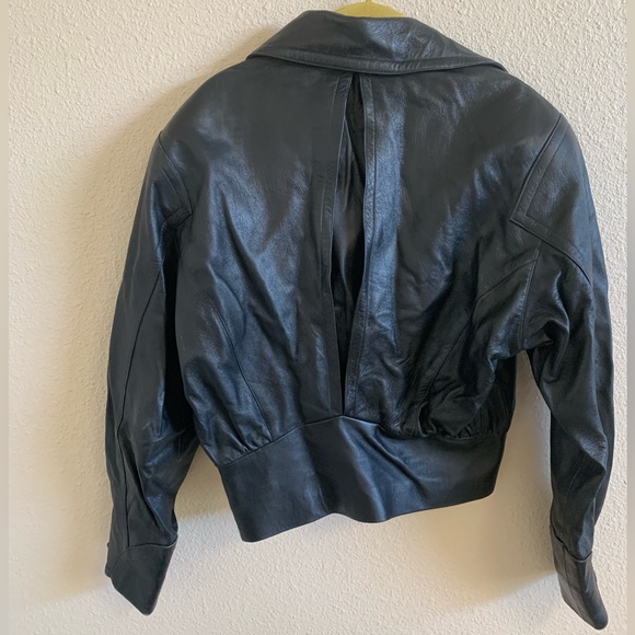 Moto Vintage John Michael Black Leather Jacket 🌴 - Picture 2 of 14